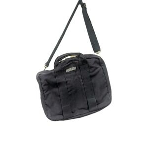 Vintage‎ Lands' End Navy Blue Canvas Messenger Shoulder Bag Organizer Travel